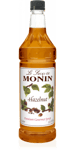 MONIN Premium Hazelnut Coffee Syrup 1L - for Coffee, Cakes etc