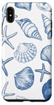 iPhone XS Max Blue Seashell Coastal Summer, Starfish, Women Case