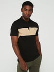 Lacoste Original L.12.12 Regular Fit Colourblock Polo Shirt - Black, Black, Size M, Men