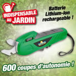 Outiror - Sécateur électrique à batterie Lithium-Ion rechargeable - 7,2 volts - 1,3 mAh