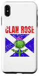 Coque pour iPhone XS Max Clan Rose Tartan Nom de famille écossais Scotland Pride