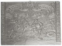 Plaque de cheminée vénus à la forge de vulcain grise H. 93 cm X L. 125 cm, Dommartin