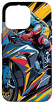 Coque pour iPhone 16 Pro Moto Rider Vintage Moto Grand Prix Light Knight