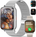 Montre Connectée Femme Avec Appeler, 1.85 Pouce, 2024 Montre Smartwatch Sport Avec Bluetooth, Montre Connectée Avec Rappel Des Messages, Moniteur De Fréquence Cardiaque, Pour Android Ios