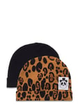 Basic Leopard Baby Beanie 2-Pack Patterned Mini Rodini