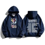 Herr Dam Taylor The Eras Tour Höst/vinter Taylor SwiftFashion Hoodie Fan Hoodie dark blue M