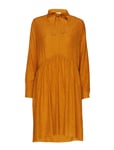 Denim Hunter Dhselma Oak Dress Knälång Klänning Orange [Color: GOLDEN OAK ][Sex: Women ][Sizes: 36 ]