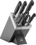 ZWILLING Self-Sharpening Knife Block, 7 Piece, Stainless Steel, Grey