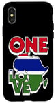 Coque pour iPhone X/XS Un amour avec le drapeau de la Gambie en Afrique, carte Gambian Pride