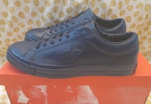 Converse One Star 74 OX Leather Athletic Navy Trainers Size 11.5uk Rare New