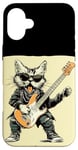 Coque pour iPhone 16 Plus Guitare à bascule Chat pour guitare électrique Amoureux des animaux