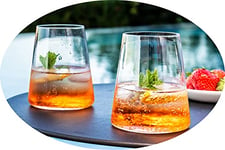 Topkapi Lot de 2 verres à whisky « Whiterocks 50 XL » pour whisky, whisky sur les rochers, boissons, taille XL, forme pyramidale, verre en cristal sans plomb, série Bar & Lounge, H ~ 11 cm, V ~ 500