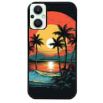 Coque noire pour Reno 8 Lite hawaii palmier