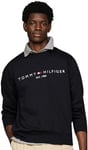 Tommy Hilfiger Men Tommy Logo Sweatshirt without Hood, Blue (Desert Sky), XXL