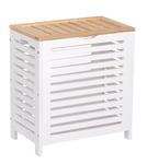 Large White Chic Wood Laundry Clothes Basket Hamper Bin Storage Organizer Next D