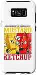 Coque pour Galaxy S8+ Graphique de combat moutarde contre ketchup King of the Condiments