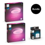 Phillips Hue - 2x Infuse Medium Loft Lamper & 1x Hue Bridge - Bundle