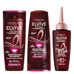 L'Oreal Paris Elvive Full Resist Anti Hair-Fall Shampoo, Conditioner and Serum Set, For Hair Prone to Falling Due to Breakage