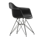 Vitra - Eames Plastic Armchair DAR - 12 Deep Black - Basic Dark Base - Charles & Ray Eames - Svart - Metall/Plast