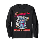 Hangover & Flu s Coffee & Codeine s Funny Alien Cartoon Long Sleeve T-Shirt