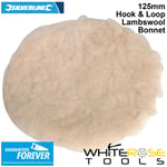 Silverline Hook and Loop Lambswool Bonnet 125mm For Sander Polisher