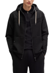 BOSS Loose Fit Zipped Hoodie, Black