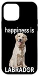 Coque pour iPhone 12 mini Le bonheur, c'est le Labrador Golden Retriever (Yellow Lab, maman, papa)
