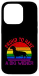 Coque pour iPhone 14 Pro Rainbow LGBT Love Weiners Dogs Love Love Funny Gay Man Pride Fun