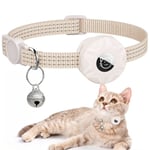 AirTag katthalsband, kattungehalsband Breakaway AirTag -katt-gps-halsband med AirTag hållare och klocka För flickor Pojkekatter Valpar[HK] 2pcs white-pink