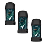 Sure Men AntiPerspirant Deodorant Stick Sensitive 72H Nonstop Protection, 3x50ml