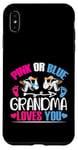 Coque pour iPhone XS Max Pink or Blue Grandma Loves You Gender Reveal