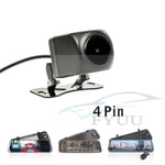 Car Rear View Dual Control Camera w/ 4pin Mirror Dash Cam 2.5mm Jack Night Sight