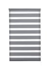 Estoralis | VERAL | Store Enrouleur Jour Nuit | sans Outil Double Tissu Uni | Gris | 45 x 150 cm. (Largeur/Hauteur) Taille du Tissu 42 x 150 cm. | Stores pour fenêtres et Portes