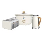 Swan Nordic Triple Pack White - 1.7L Kettle, 4 Slice Toaster & 3.5L Slow Cooker