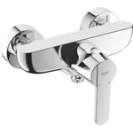 GROHE Mitigeur monocommande bain douche Get, montage mural, raccord fileté pour flexible en 1/2", rosaces métal incluses, 32888000