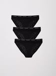 Calvin Klein 3 Pack Brief - Black, Black, Size Xs, Women