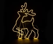 Christmas Neon Rope Light Silhouette Walking Reindeer Outdoor Wall Garden Decor