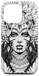 iPhone 13 Pro Aztec Warrior Queen Blackwork Tattoo Flash Case