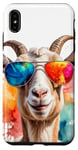 Coque pour iPhone XS Max Chèvre Lunettes De Soleil Coloré Drôles Animaux Imprimé