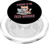 Fier H1B Visa Tech Worker et futur travailleur de chat immigrant PopSockets PopGrip pour MagSafe