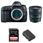 Canon EOS 5D Mark IV + EF 24mm f/1.4L II USM + SanDisk 256GB Extreme PRO UHS-I SDXC 170 MB/s + LP-E6N | Garantie 2 ans