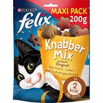 FELIX KnabberMix Friandise Originale pour Chat, friandise croustillante avec 3 Saveurs, 200 g