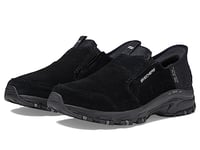 Skechers Femme Hillcrest Sunapee, Garniture en Lycra Suède Noir, 36 EU