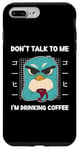 Coque pour iPhone 7 Plus/8 Plus Penguin Don't Talk To Me I'm Drinking Coffee Style japonais