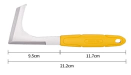 Faucille de tondeuse en acier inoxydable à poignée en plastique pour enlever les mauvaises herbes de la chaussée dispositif de jardinage outil de jardinage en dents de scie