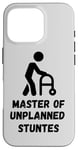 iPhone 16 Pro Master of Unplanned Stunts Funny Accident Prone Humor Art Case