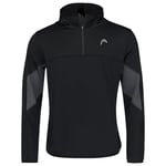 HEAD Men's Club 22 Tech Hoodie, Black, Medium