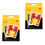 Kodak 3.5x4.25 inch Premium Zink Instant Print Photo Paper (80 Sheets) Compatible with Kodak Smile Classic Instant Camera