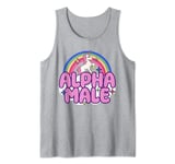 Ironic Alpha Male Unicorn Funny Sarcastic Hilarious Meme Tank Top