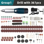 Mini perceuse électrique sans fil 12V,batterie au lithium,graveur,aste,Dremel,outil lointain,vitesse variable,coupe,meulage - Type Group 1